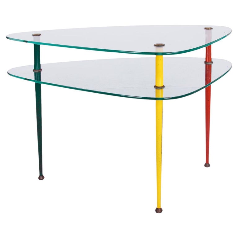 Edoardo Paoli Midcentury Italian Side Table 'Arlecchino' for Vitrex