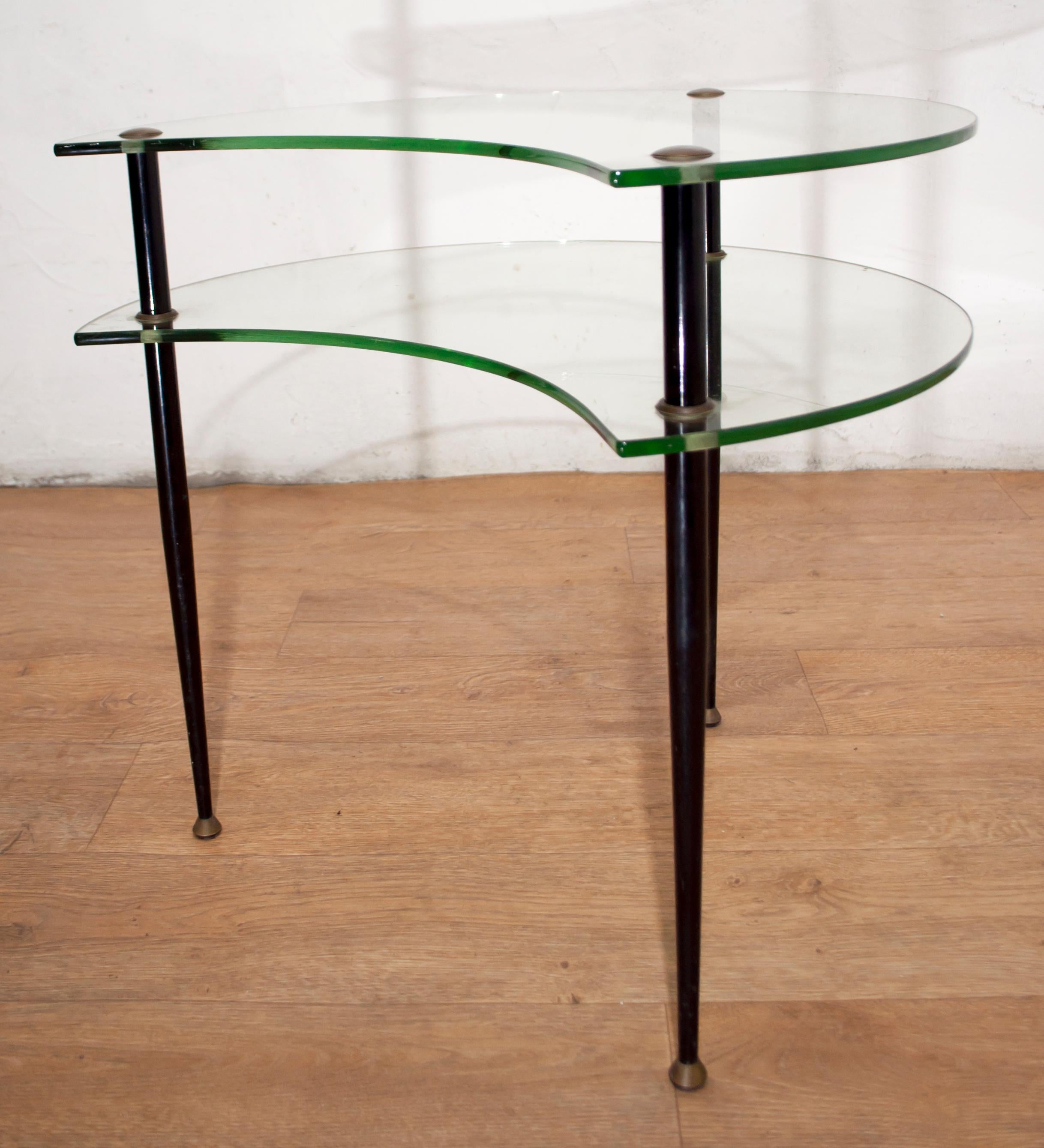 Edoardo Paoli Mid-Century Modern Italian Two Shelves Coffee Table by Vitrex 1955 For Sale 1