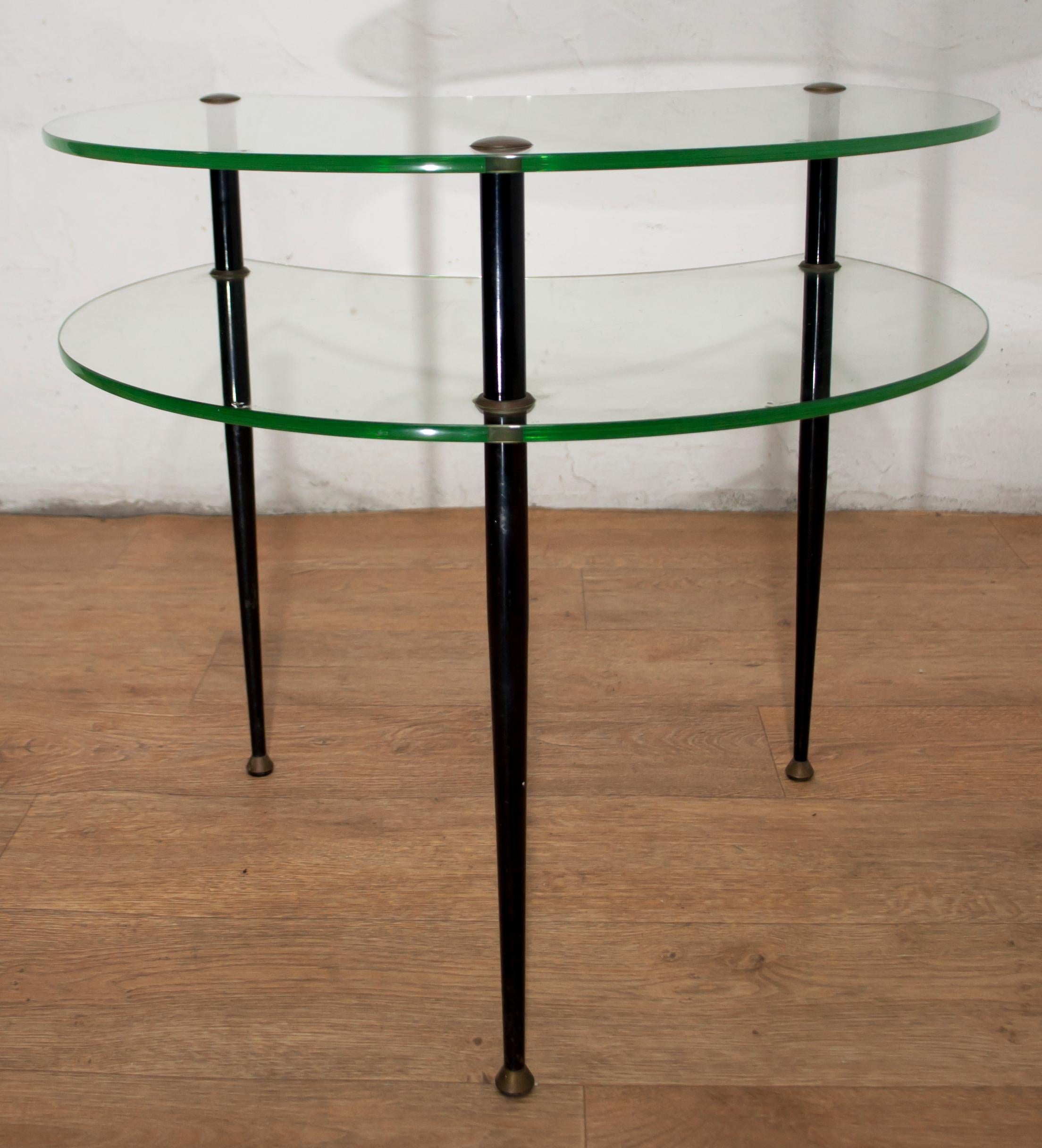 Edoardo Paoli Mid-Century Modern Italian Two Shelves Coffee Table by Vitrex 1955 For Sale 3