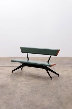 Edoardo Paoli Top Italian Design Green Sofa from the Fish Market from Florence