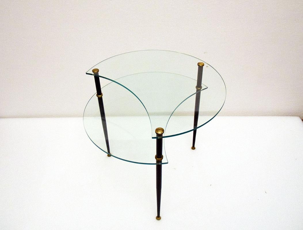 italien Table basse asymétrique Edoardo Poli pour Vitrex, 196 en vente