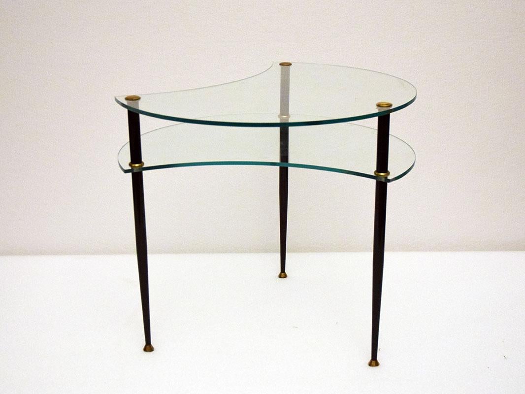 Aluminium Table basse asymétrique Edoardo Poli pour Vitrex, 196 en vente