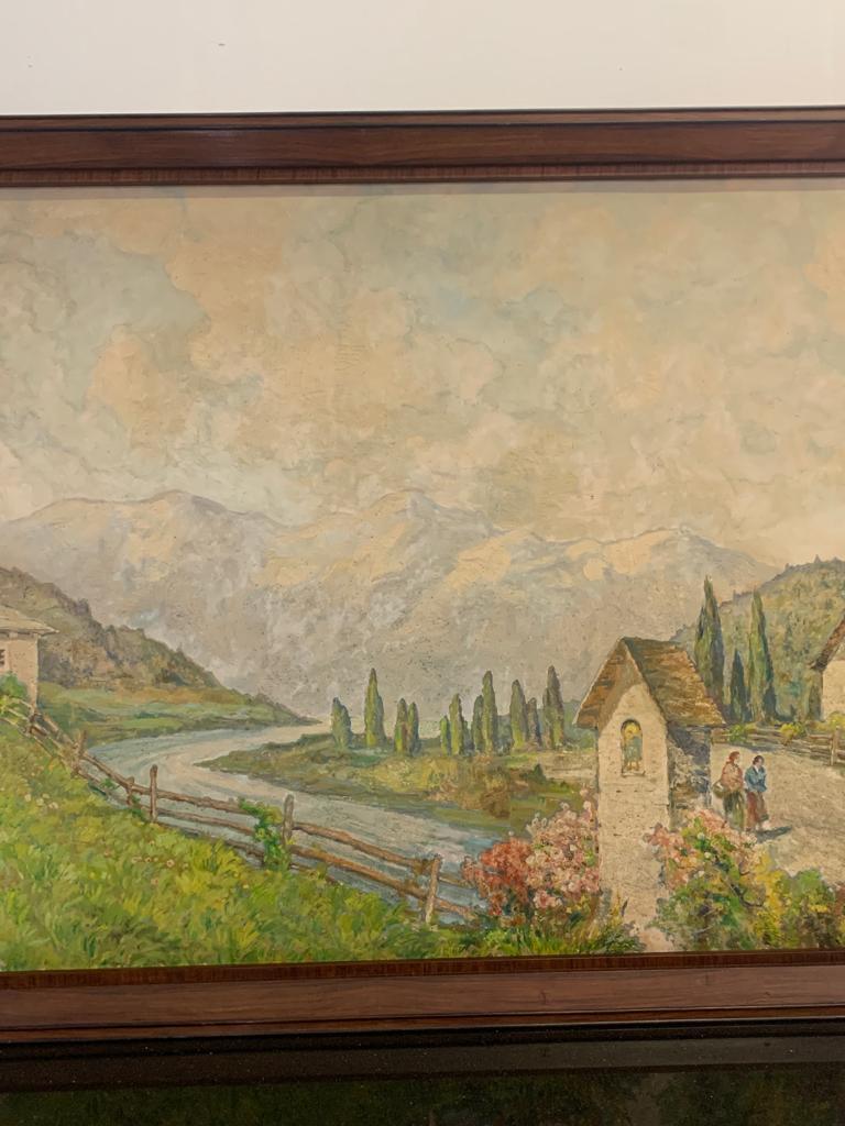 Edoardo Togni, Mountain View, Oil on Canvas, Framed For Sale 5