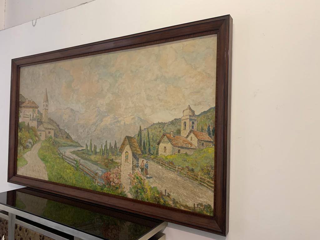 Edoardo Togni, Mountain View, Oil on Canvas, Framed For Sale 9