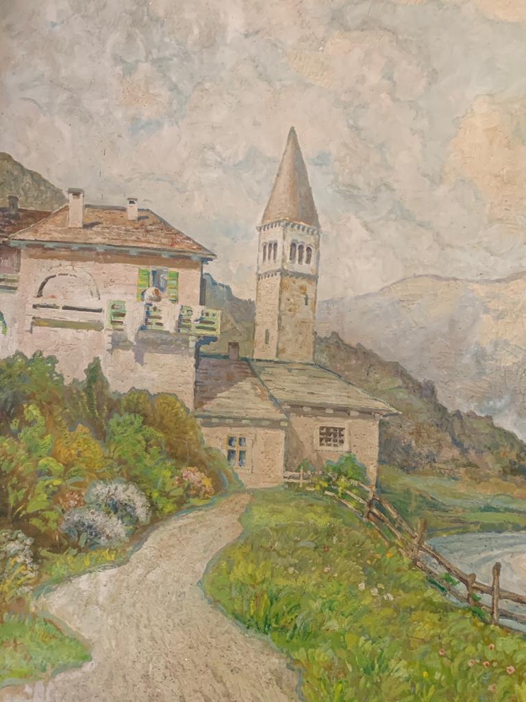 Edoardo Togni, Mountain View, Oil on Canvas, Framed For Sale 2