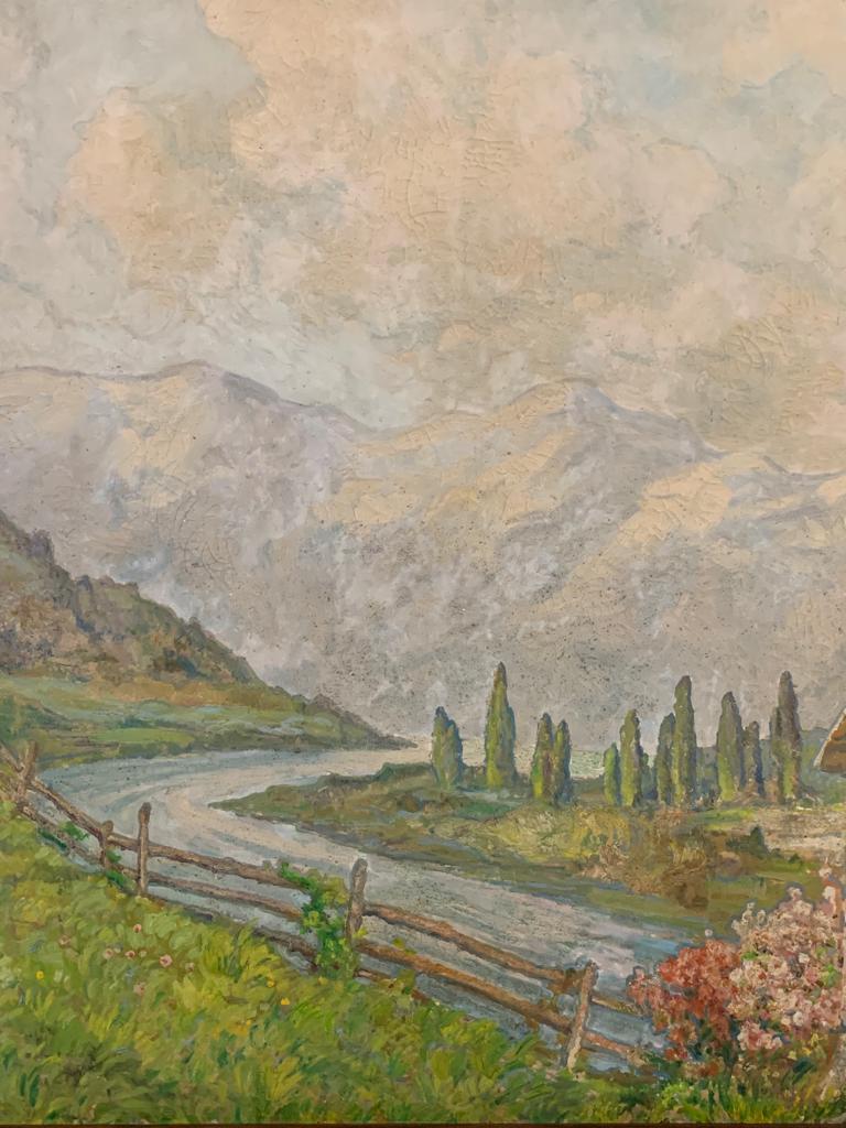 Edoardo Togni, Mountain View, Oil on Canvas, Framed For Sale 3