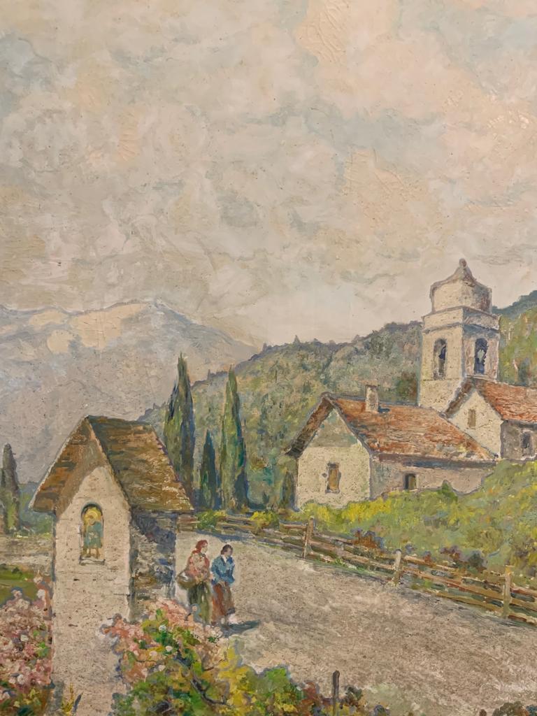 Edoardo Togni, Mountain View, Oil on Canvas, Framed For Sale 4