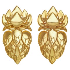EdoEyen Phkachhouck 1.0 Lotus Flower Earrings in 18k Gold-Plated Brass