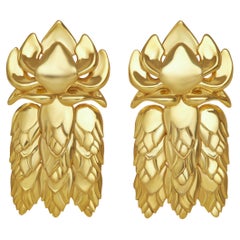 EdoEyen Phkachhouck 2.0 Lotus Flower Earrings in 18k Gold-Plated Brass
