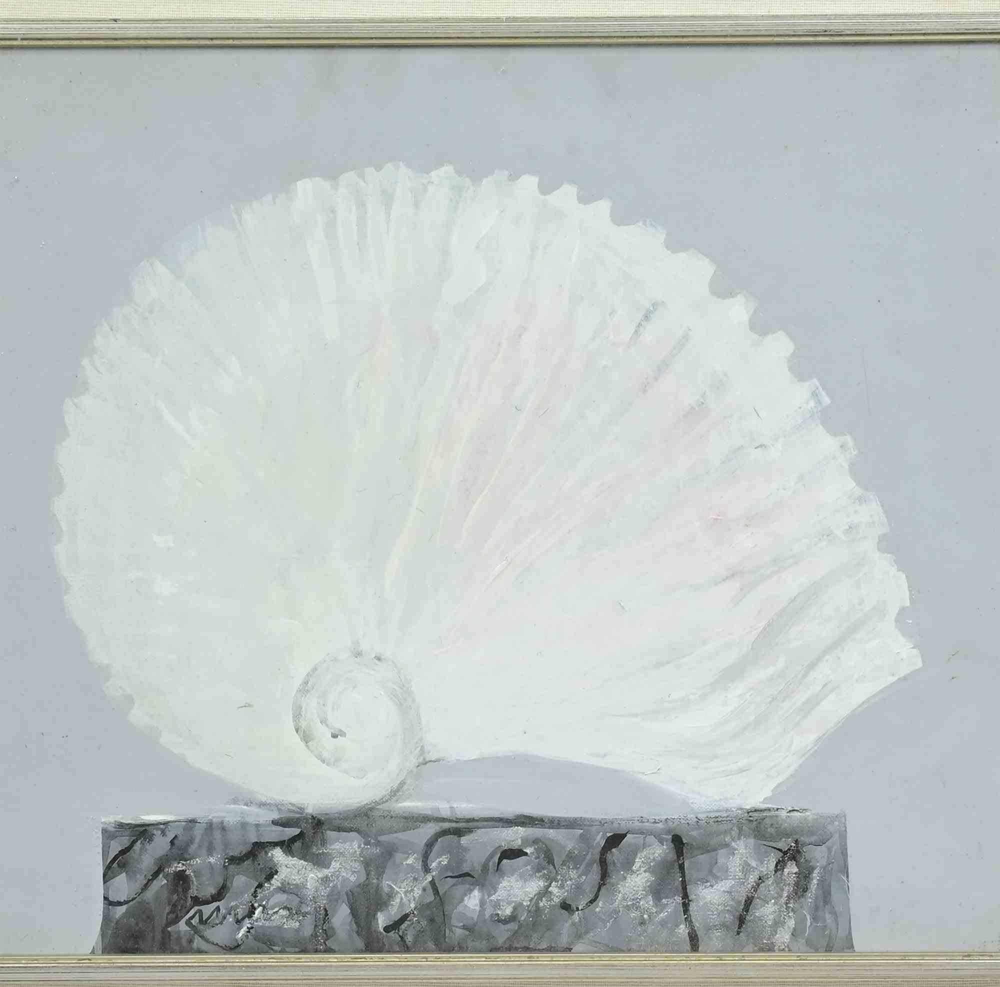 Shell - Oil Paint by Edolo Masci - 1990s For Sale 1