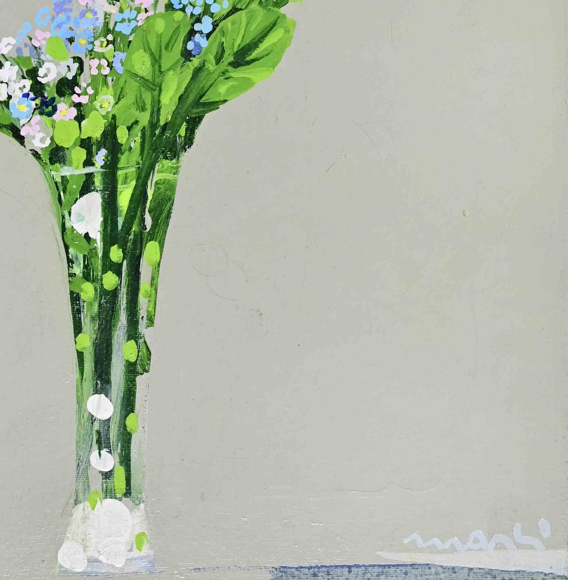 Still Life - Oil Paint by Edolo Masci - 1990s For Sale 1
