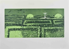 Garden - Etching by Edolo Masci - 1980s
