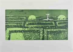 Garden - Etching by Edolo Masci - 1980s
