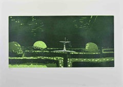 Jardin - Gravure d'Edolo Masci - 1980