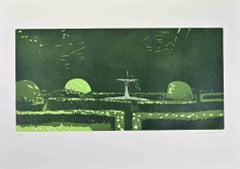 Garden - Etching by Edolo Masci - 1980s