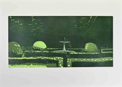 Garden - Etching by Edolo Masci - 1980s