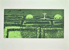 Garden - Etching by Edolo Masci - 1980s
