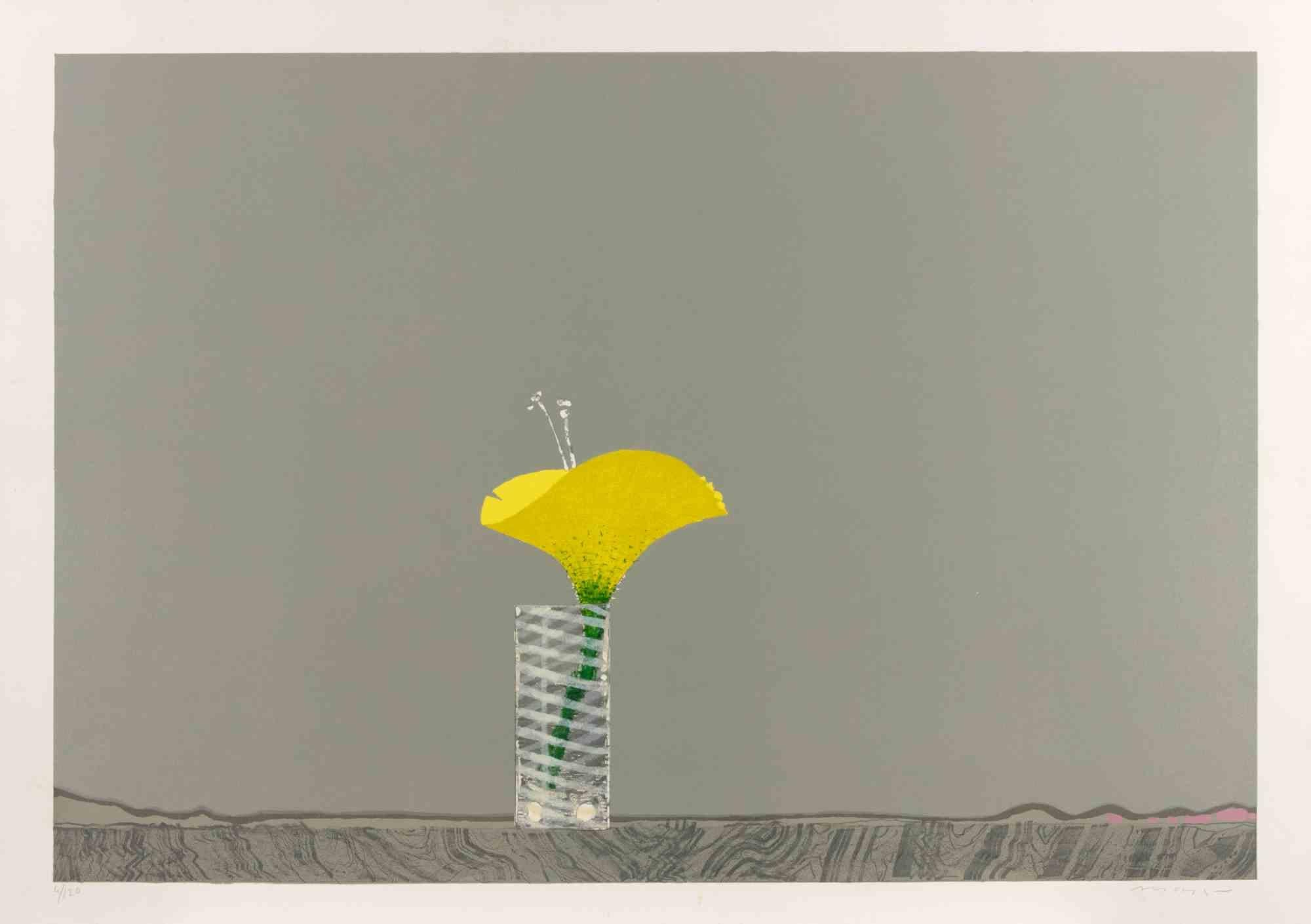 Lithograph realized by Edolo Masci.

Hand signed and numbered in pencil.

Edition of 120.

Ver good condition.