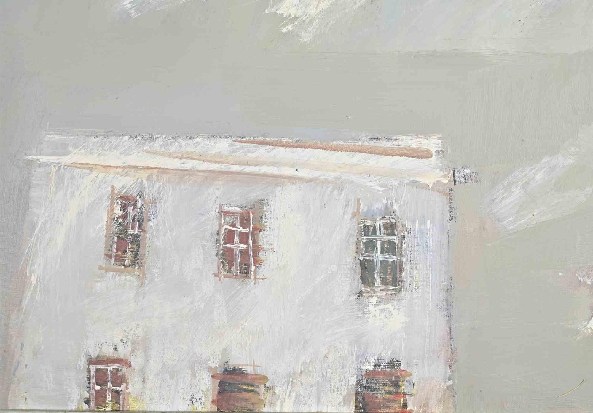 Urban Landscape - Mixed Media by Edolo Masci - 1964 im Angebot 2