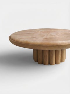 Edoni Coffee table - oak and honey onyx top