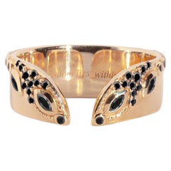 Edoría Open Wedding Ring in 14K Gold & Black Diamonds by Anastassia Sel Jewelry