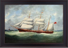 Édouard Adam, The Iron Barque Polestar In Full Sail