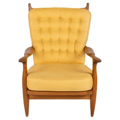 Edouard Armchair By Guillerme Et Chambron For Votre Maison, Made In France, 1969