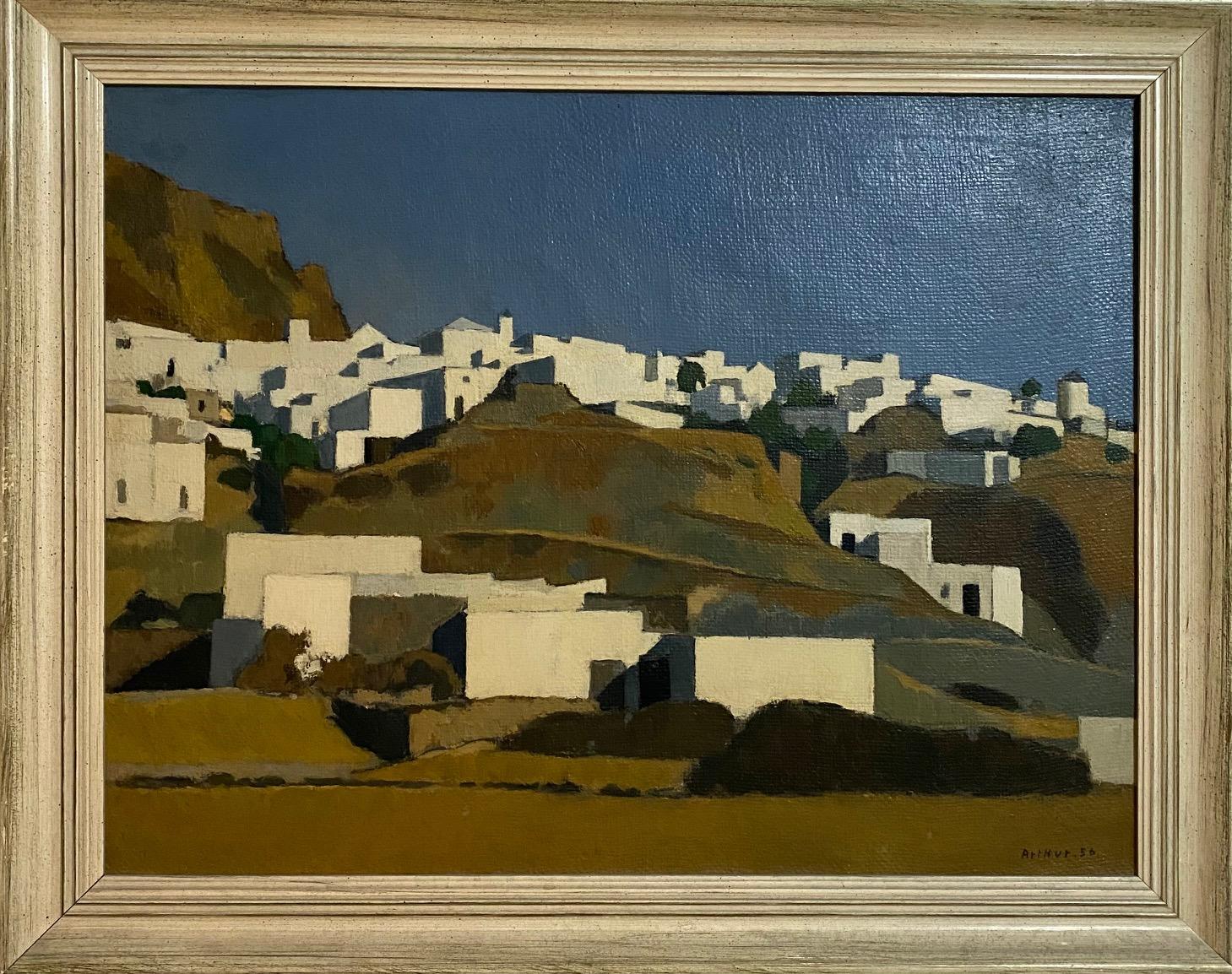 Isola greca di Edouard Arthur, Olio su tela 50x67 cm 1