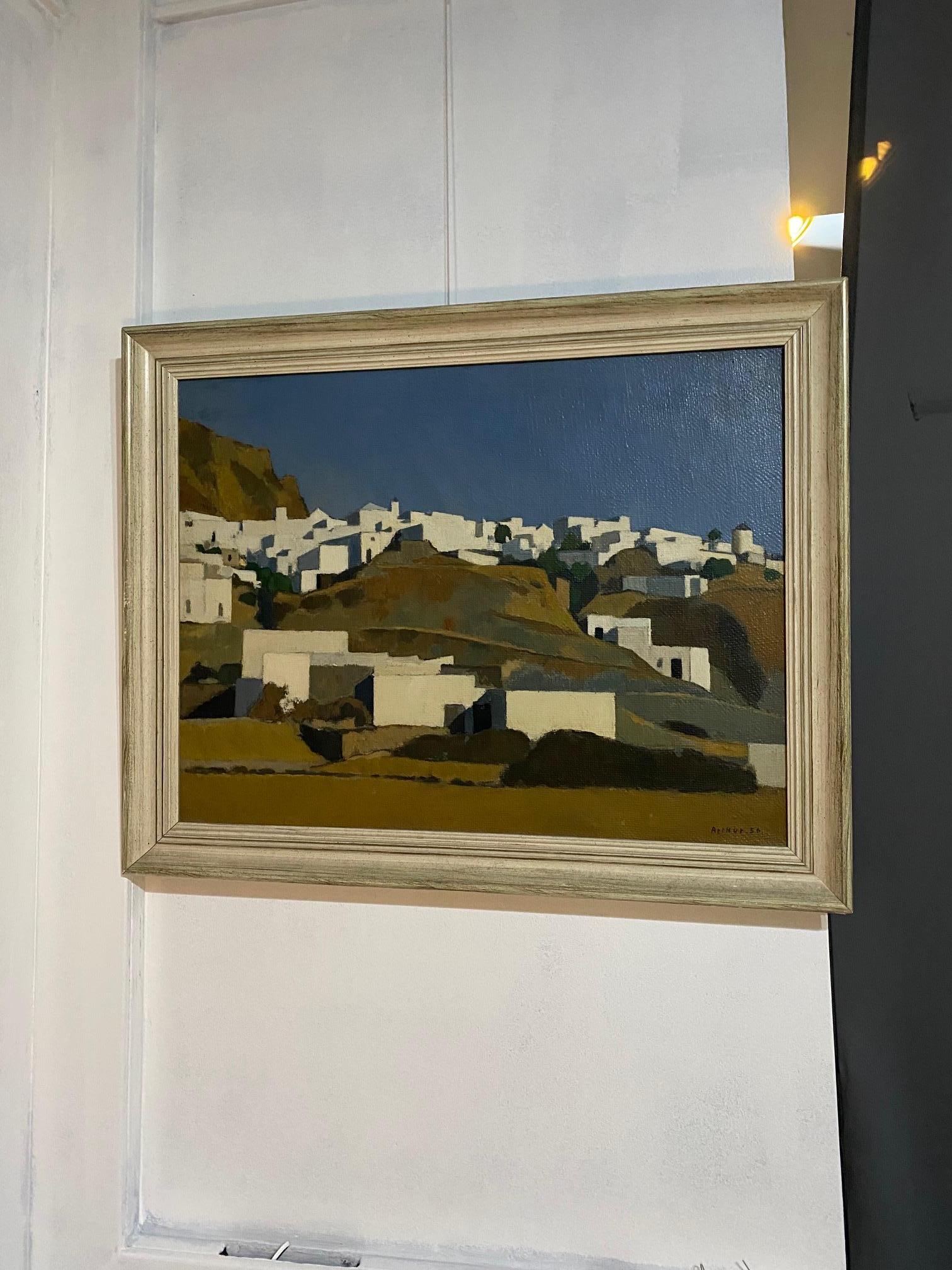 Isola greca di Edouard Arthur, Olio su tela 50x67 cm 2
