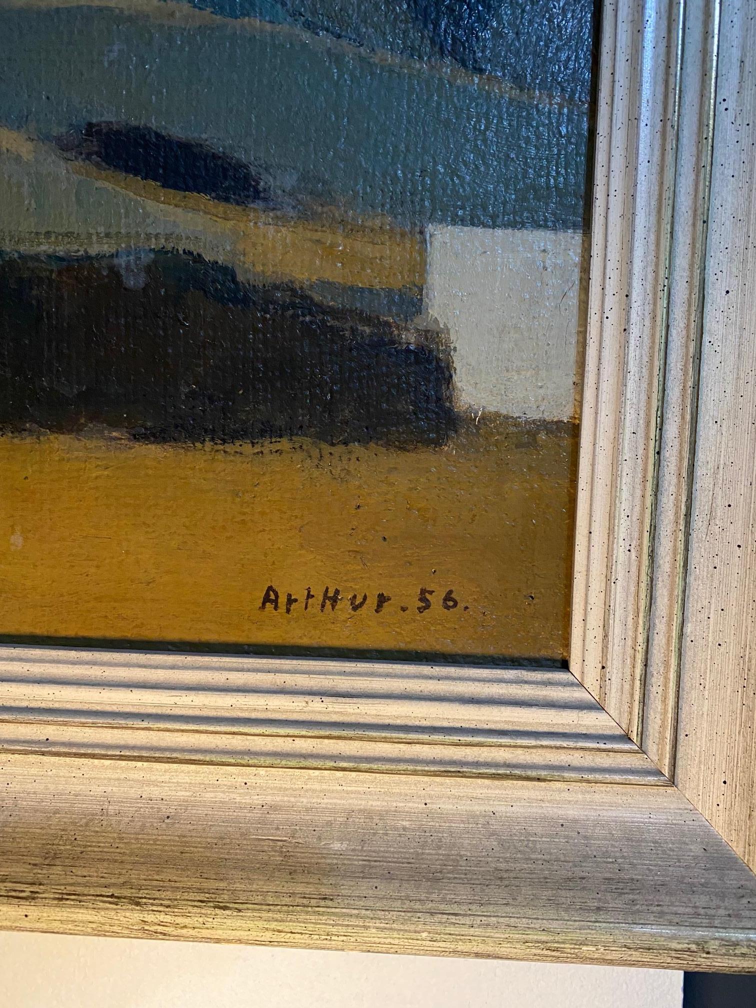 Isola greca di Edouard Arthur, Olio su tela 50x67 cm 3