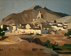 Vintage Provence landscape by Edouard Arthur, Oil on canvas 82x66 cm
