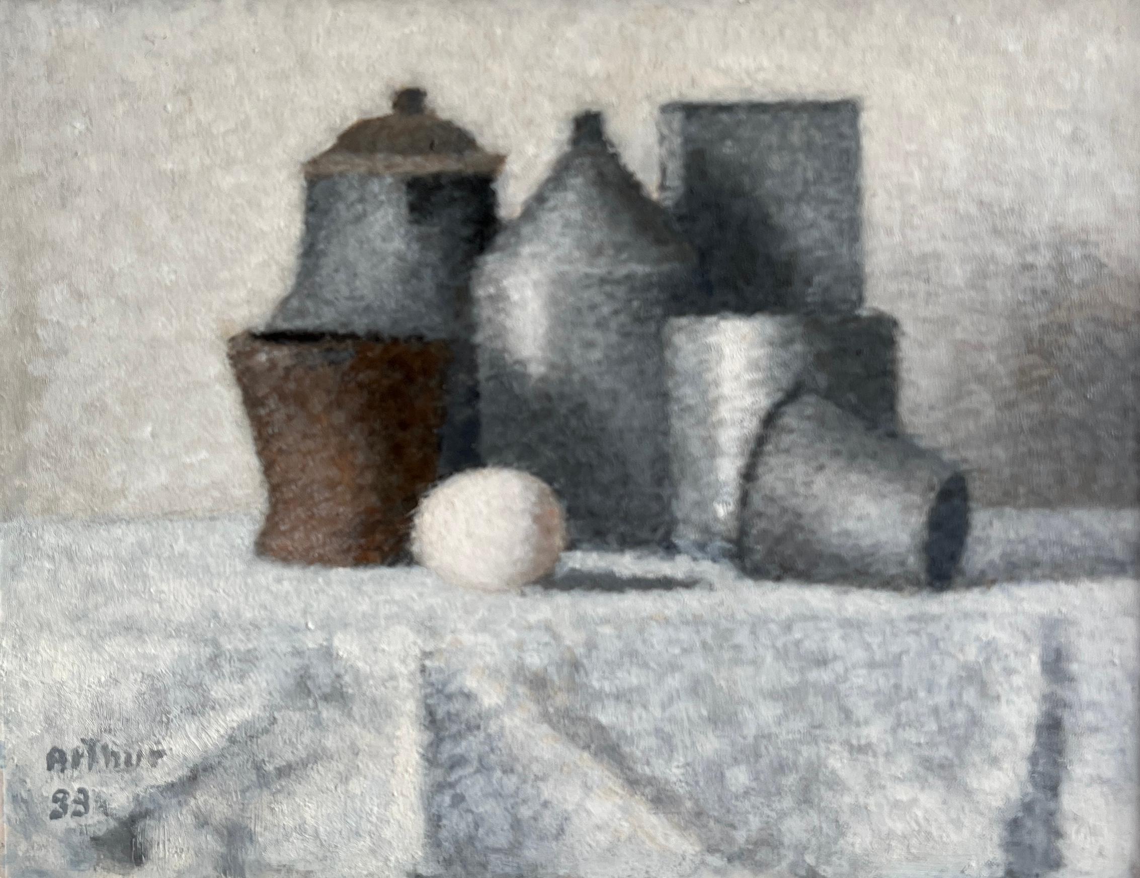 Edouard Arthur Still-Life Painting – The Egg