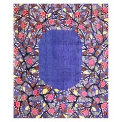 Tapis Art Déco français d'Edouard Benedictus. 10 pieds 10 po. x 13 pieds 2 po.