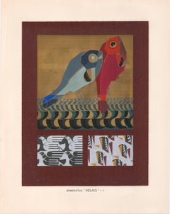 Pochoir en forme de coquillage doré de Relais