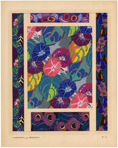 'Variaciones 15' - Pochoir Art Déco Francés, Pochoir Original Aplicado a Mano