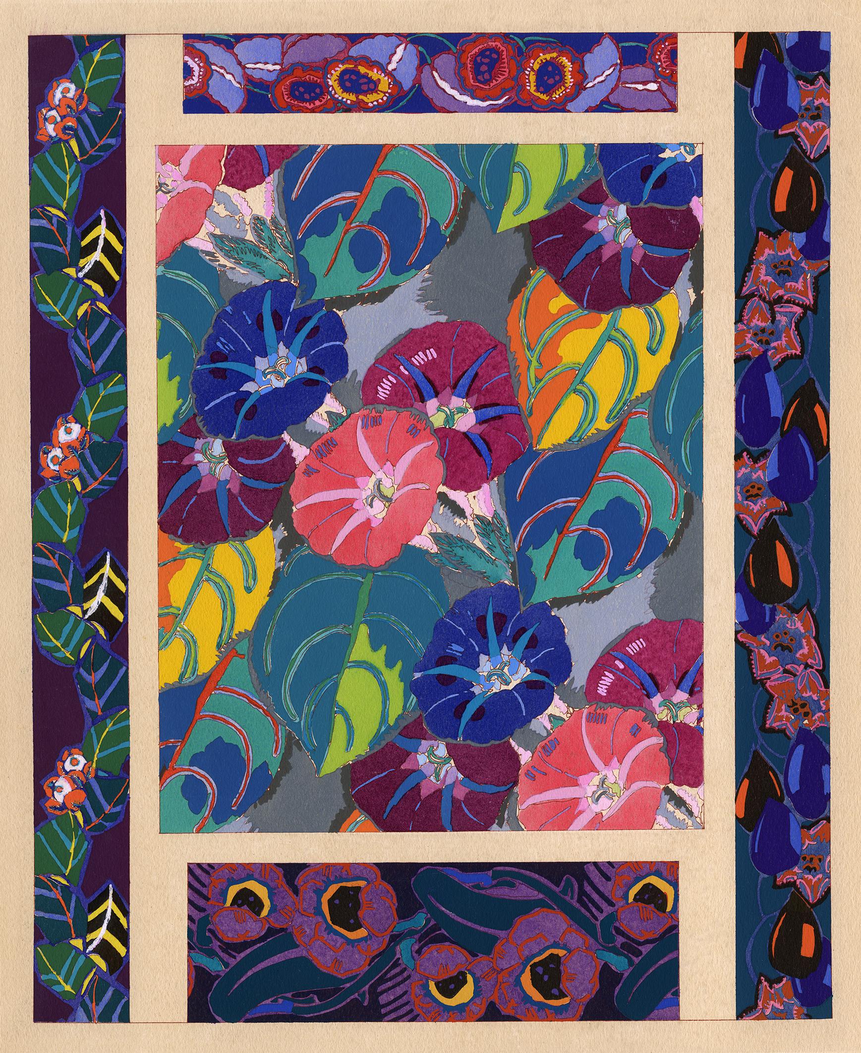 'Variations 15' — French Art Deco Pochoir, Hand-Applied Pochoir Original
