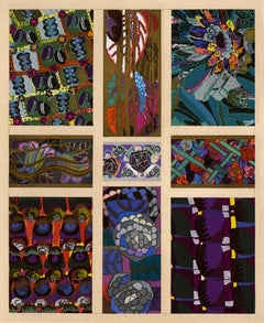 'Variaciones 17' - Pochoir Art Déco Francés, Pochoir Original Aplicado a Mano