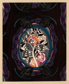 'Variations 20' - Art Deco francese, Pochoir originale con applicazioni di habd.