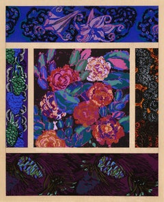 'Variations 9' - Art Deco francese, Pochoir originale applicato a mano