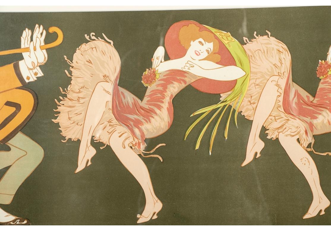 19th Century Edouard Berliard 'French, 1835-1912' Antique Color Print, Cabaret Dancers For Sale