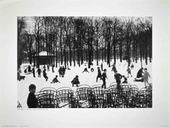 Première Neige au Jardin du Luxembourg - Offset Print by Edouard Boubat - 1972