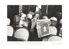 Edouard Boubat 'A'La Terrasse Des Deux Magots' 1991- Offset Lithograph