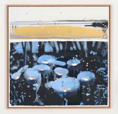 Edge of Light, Abstract Painting by Edouard Buzon, Wood, Varnish and Pigments