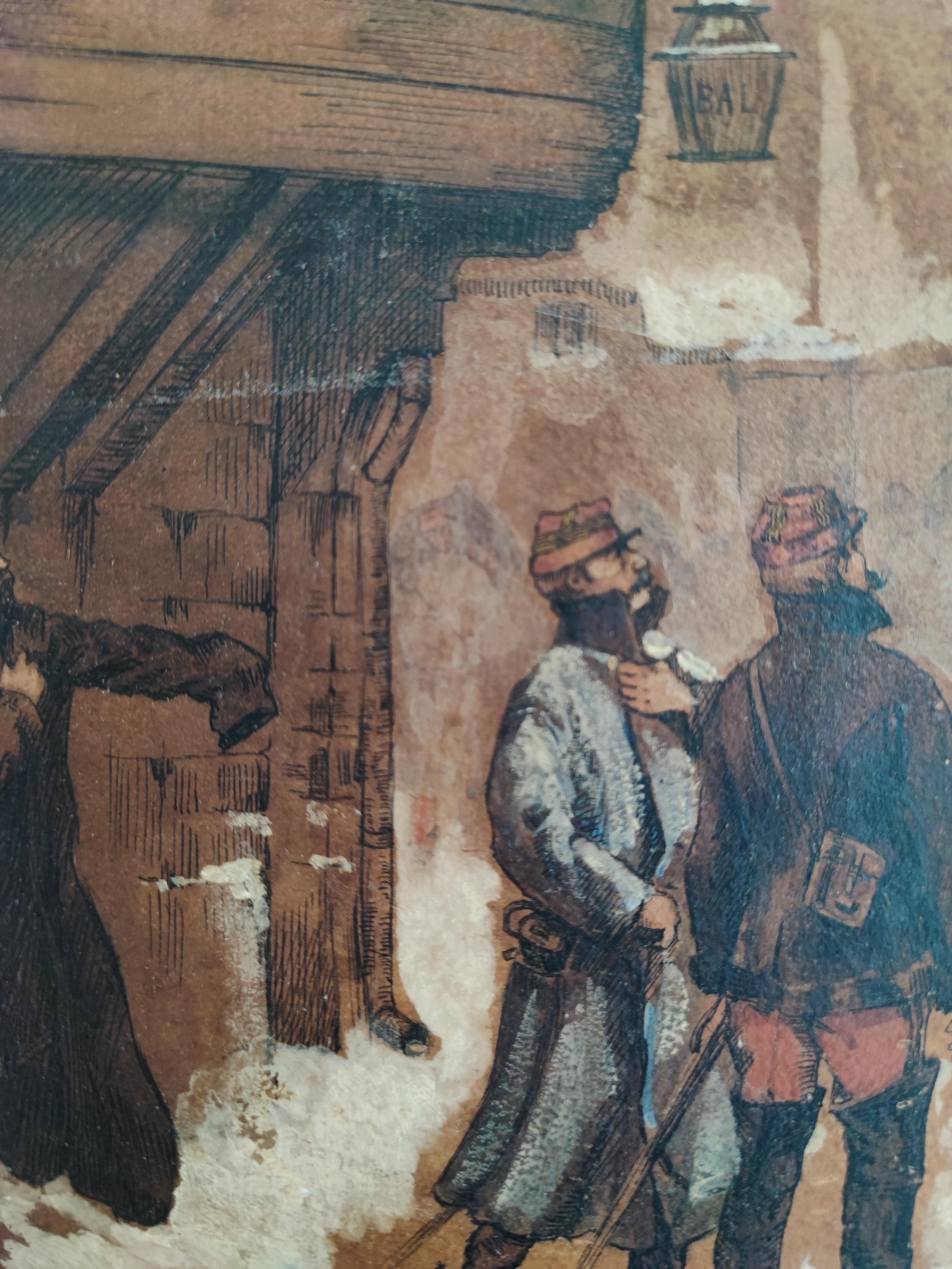 Militari in discussione - Painting Antichi maestri di Edouard Castre
