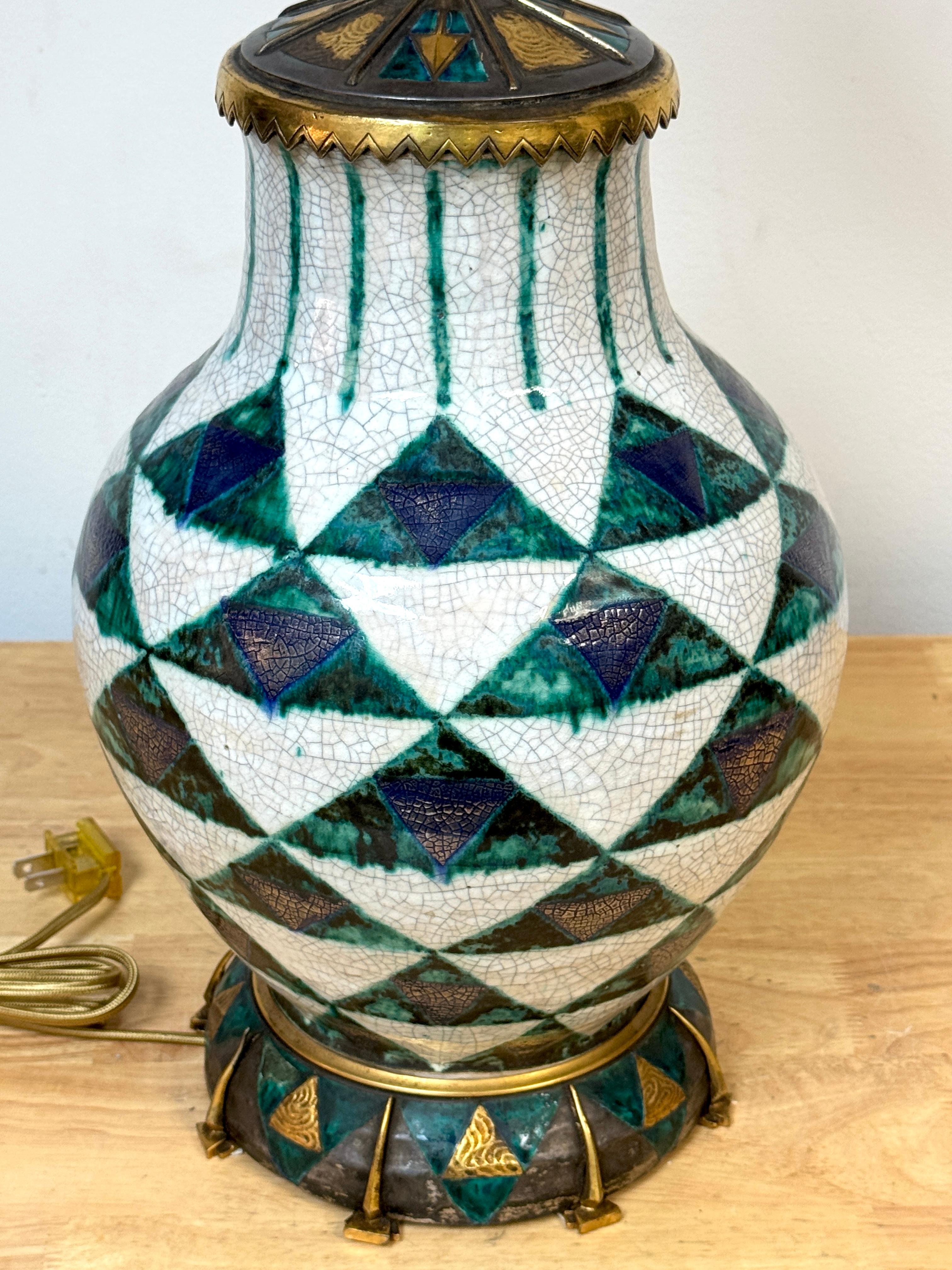 Lámpara Art Déco Édouard Cazaux Motivo indio americano con punta de flecha - Una obra maestra en venta 2
