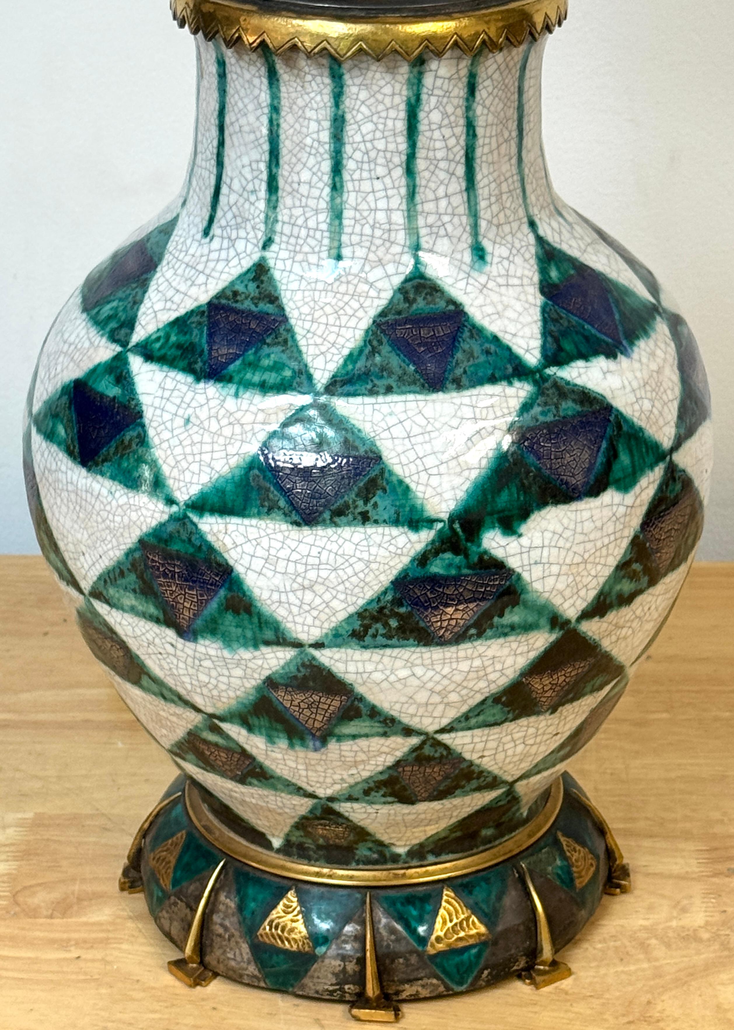 Lámpara Art Déco Édouard Cazaux Motivo indio americano con punta de flecha - Una obra maestra en venta 4