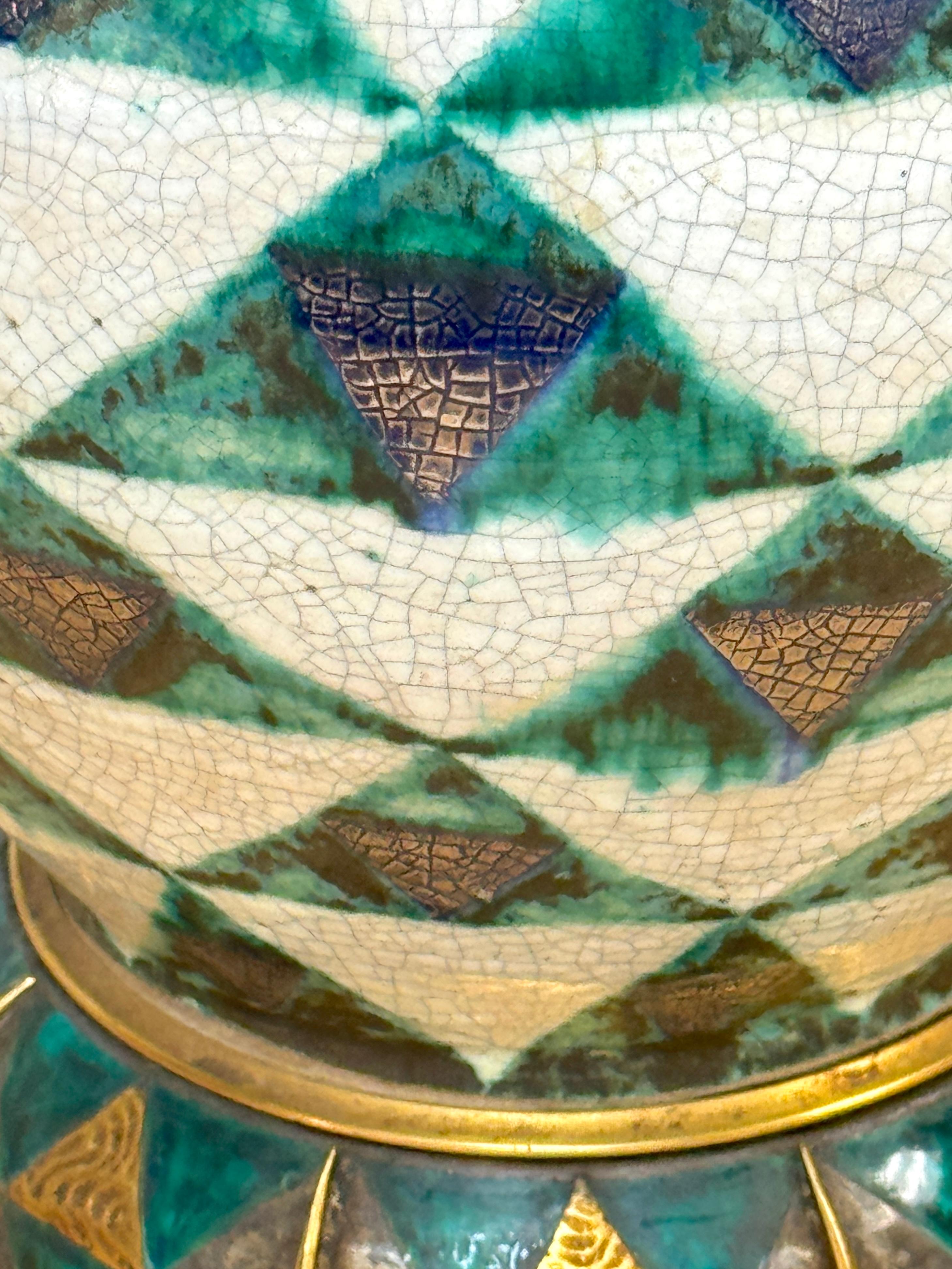 Lámpara Art Déco Édouard Cazaux Motivo indio americano con punta de flecha - Una obra maestra en venta 6