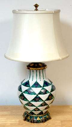 Lámpara Art Déco Édouard Cazaux Motivo indio americano con punta de flecha - Una obra maestra