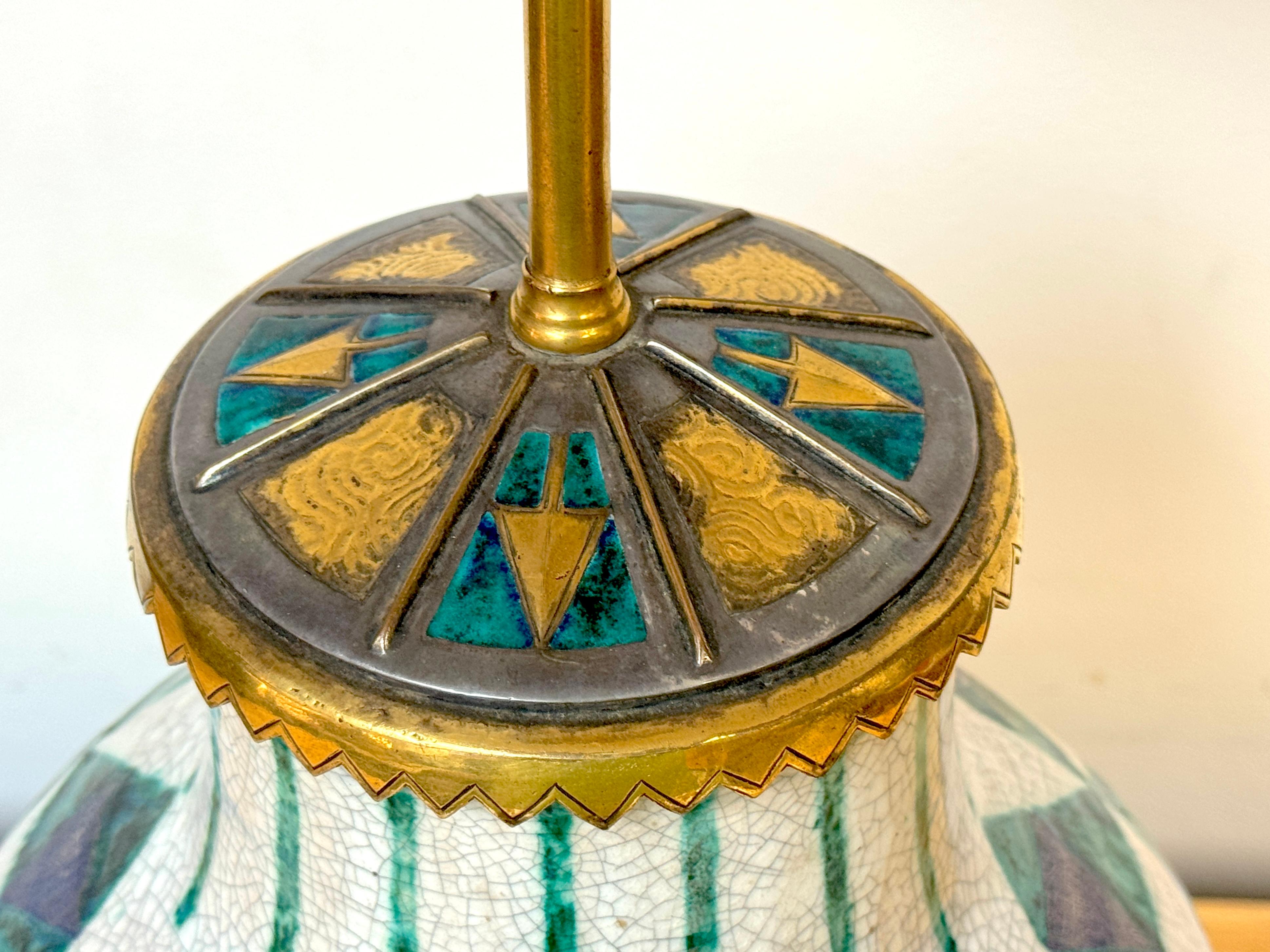 Lámpara Art Déco Édouard Cazaux Motivo indio americano con punta de flecha - Una obra maestra Vaciado en venta