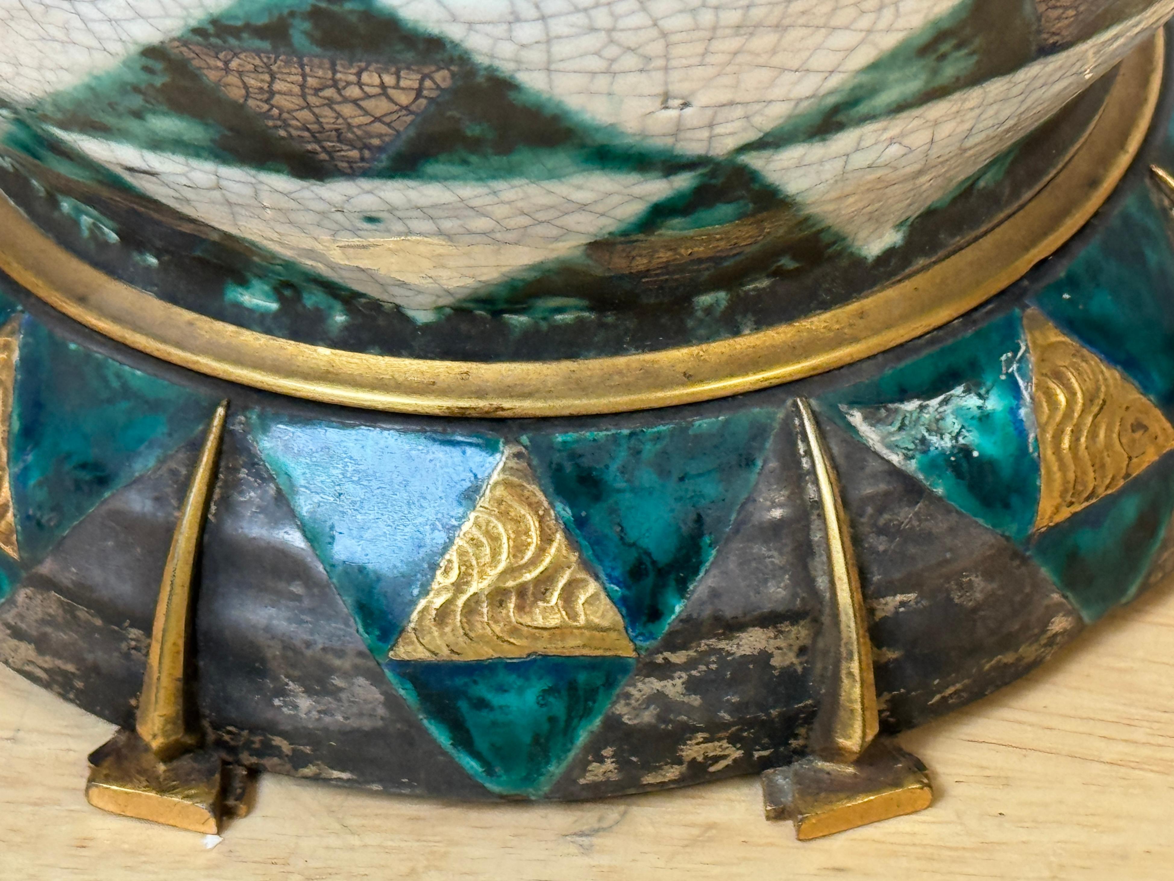 Lámpara Art Déco Édouard Cazaux Motivo indio americano con punta de flecha - Una obra maestra en venta 1